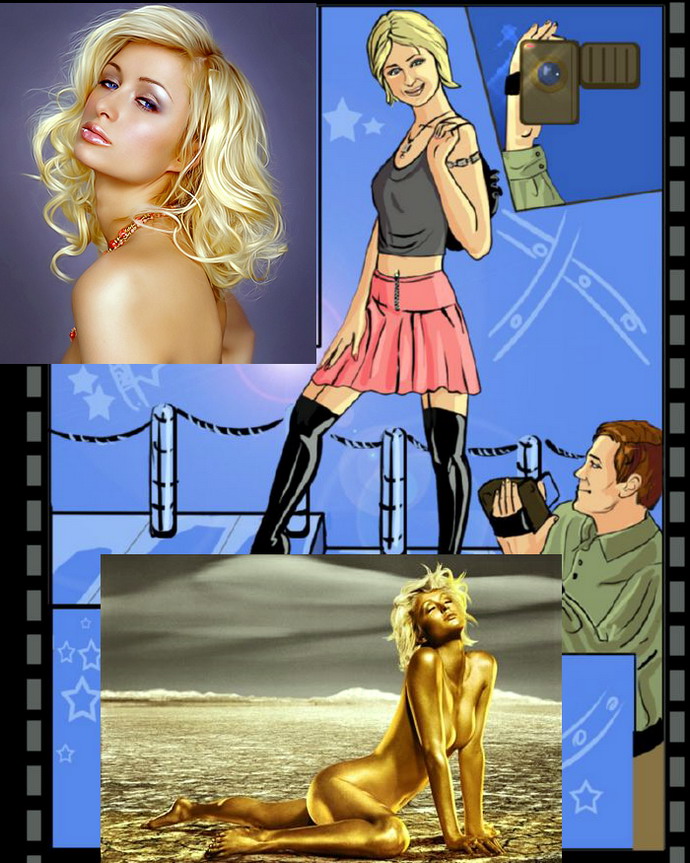 Sleaze babe is Paris Hilton! - Famous Comics Paris Hilton porn 