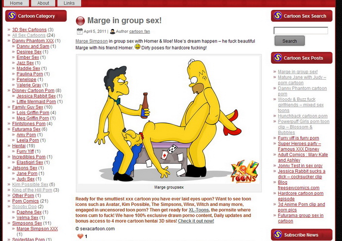Marge Simpson in group sex - adult comics - Simpsons Toons 
